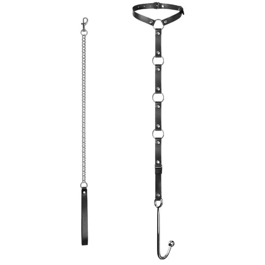 Leash with Collar and Anal 5853 Kinky EverydayUse Hook 0531